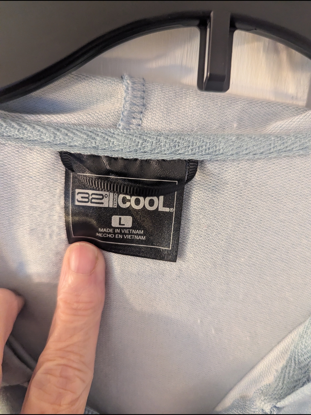 32° Cool Light Blue Hooded Zip Jacket - Picture 2 of 3